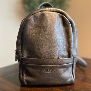 Still Nordic Anouk City Black Leather Backpack